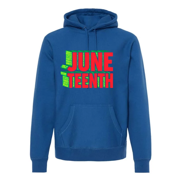 Juneteenth Celebrate Black Slave Freedom Gift Premium Hoodie