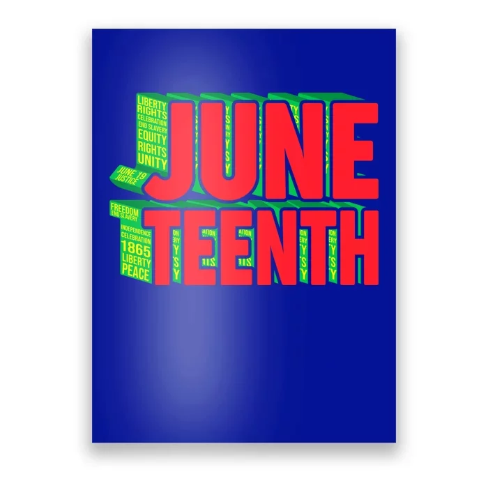 Juneteenth Celebrate Black Slave Freedom Gift Poster