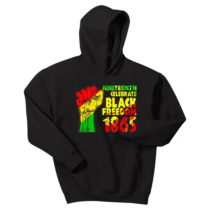 Juneteenth Celebrate Black Freedom 1865 History Month Kids Hoodie