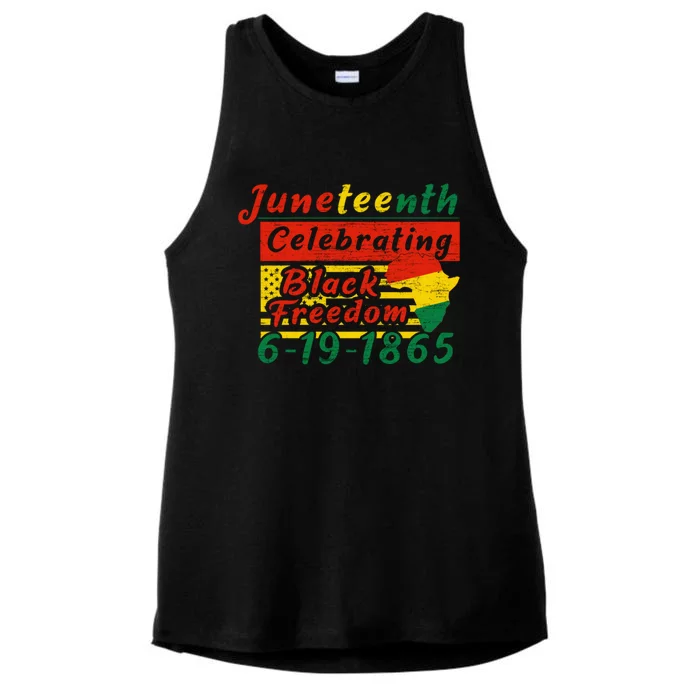 Junenth Celebrating Black Freedom 6191865 Junenth Gift Ladies Tri-Blend Wicking Tank