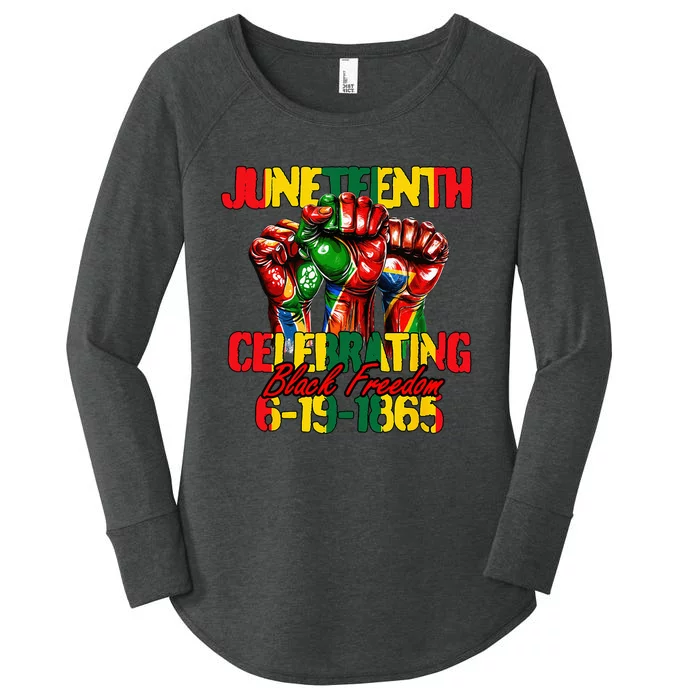 Juneteenth Celebrating Black Freedom 1865 African American Women's Perfect Tri Tunic Long Sleeve Shirt