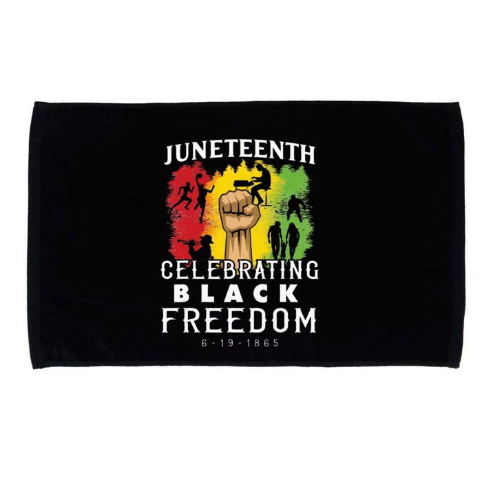 Juneteenth Celebrate Black Freedom Microfiber Hand Towel