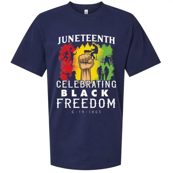 Juneteenth Celebrate Black Freedom Sueded Cloud Jersey T-Shirt