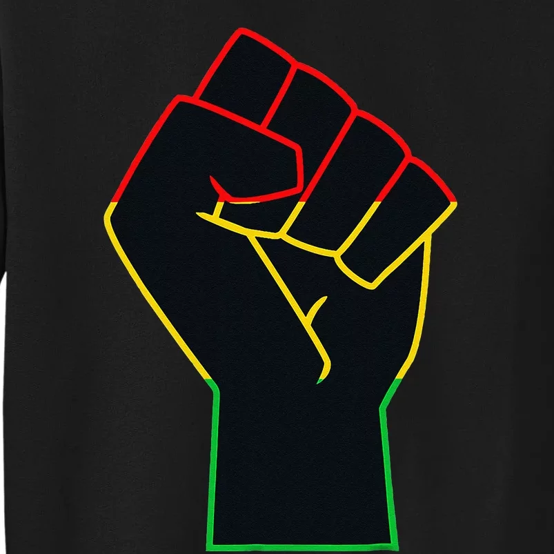 Juneteenth Celebrates Black African American Freedom Fist Tall Sweatshirt