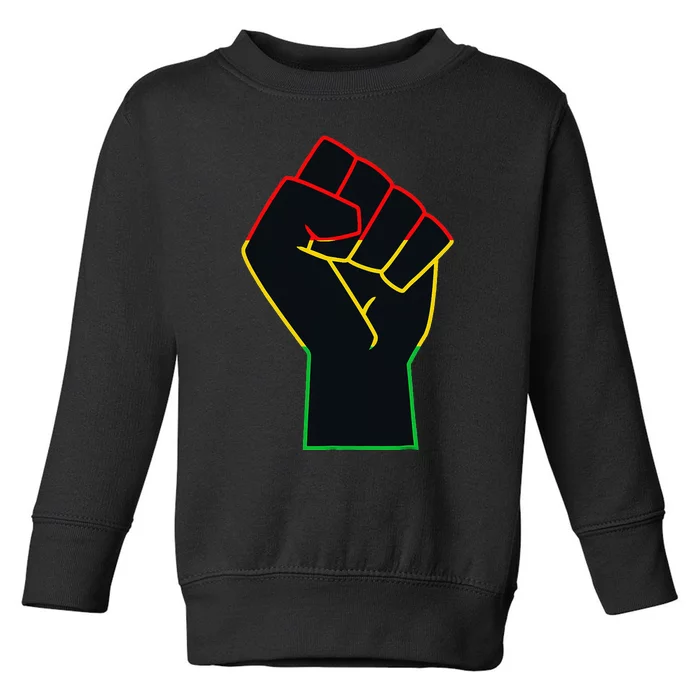 Juneteenth Celebrates Black African American Freedom Fist Toddler Sweatshirt