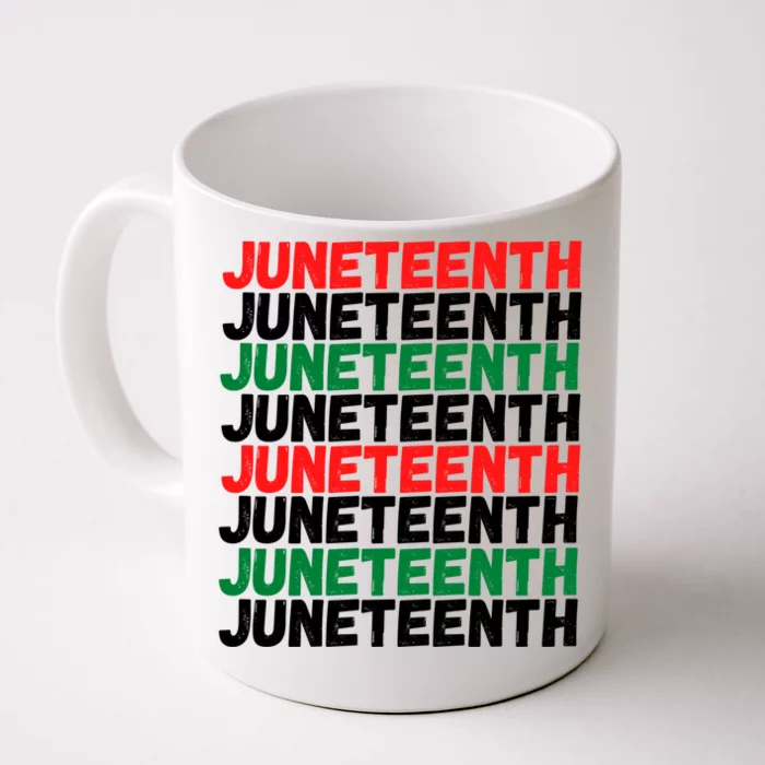 Juneteenth Celebrate Black Slave Freedom Dad Mom Cute Gift Front & Back Coffee Mug