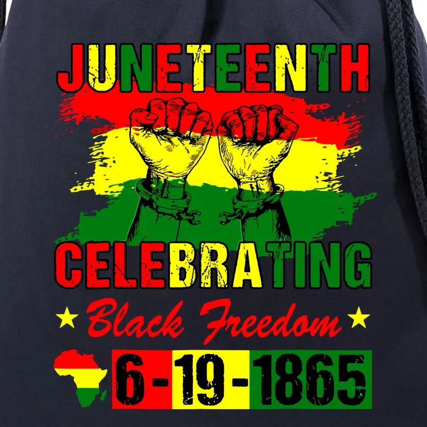 Juneteenth Celebrating Black Freedom 1865 African American Drawstring Bag