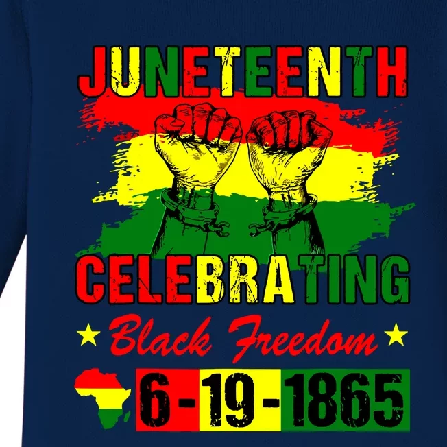 Juneteenth Celebrating Black Freedom 1865 African American Baby Long Sleeve Bodysuit