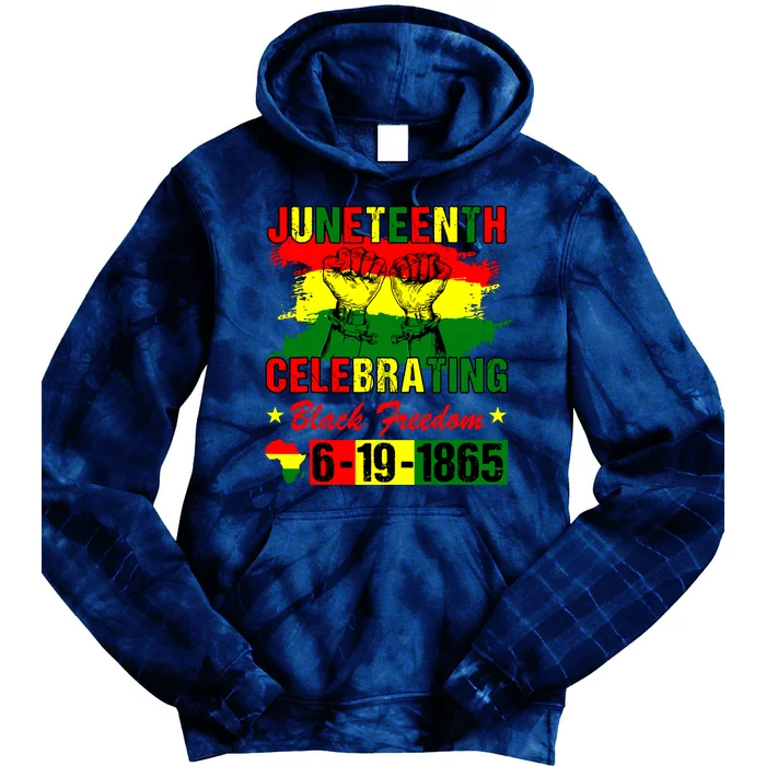 Juneteenth Celebrating Black Freedom 1865 African American Tie Dye Hoodie