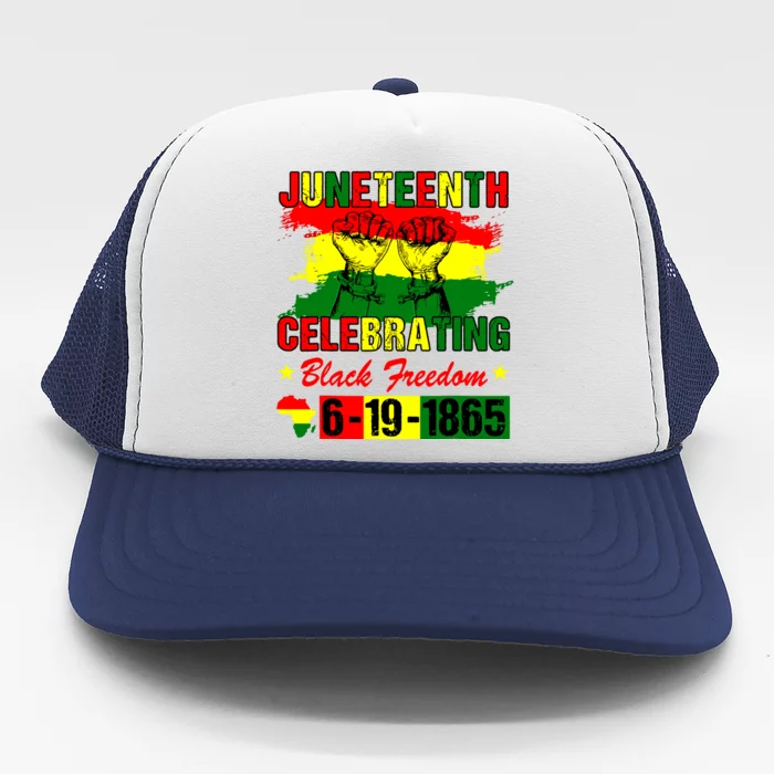 Juneteenth Celebrating Black Freedom 1865 African American Trucker Hat