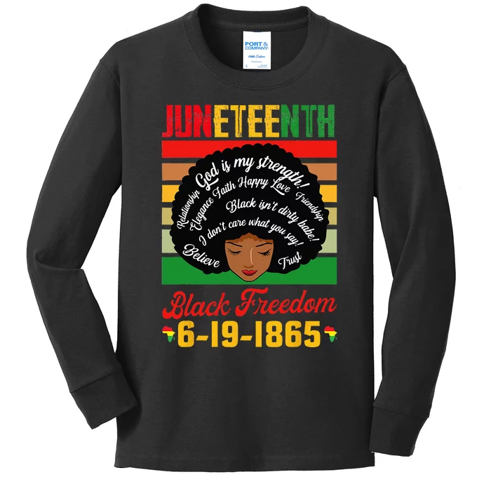 Juneteenth Celebrations Black Freedom Juneteenth 1965 Kids Long Sleeve Shirt