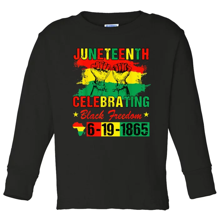 Juneteenth Celebrating Black Freedom 1865 African American Toddler Long Sleeve Shirt