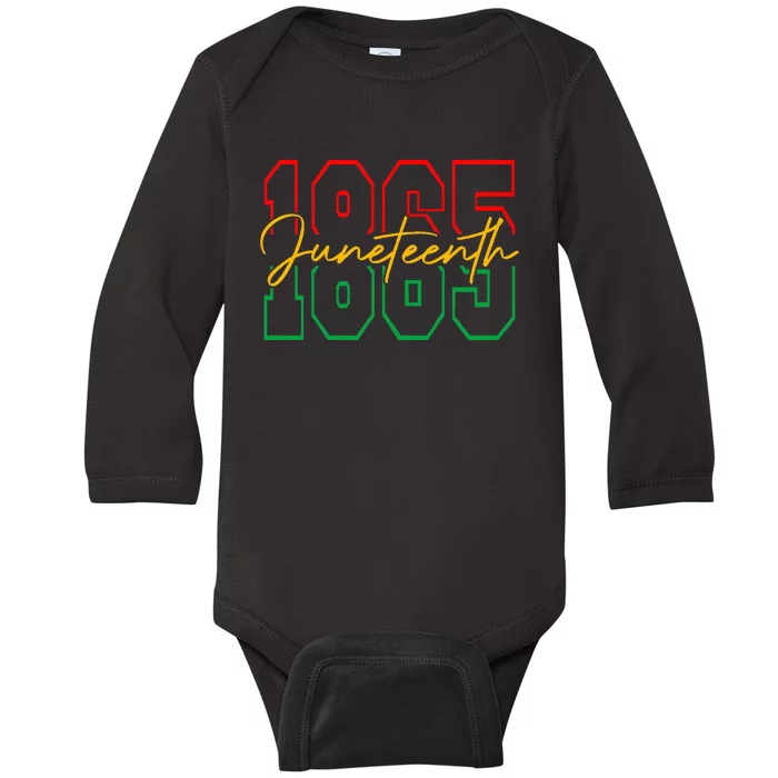 Juneteenth Celebrate Black Freedom 1865 History Month Baby Long Sleeve Bodysuit