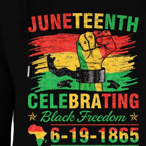 Juneteenth Celebrating Black Freedom 1865 African American Womens Funnel Neck Pullover Hood