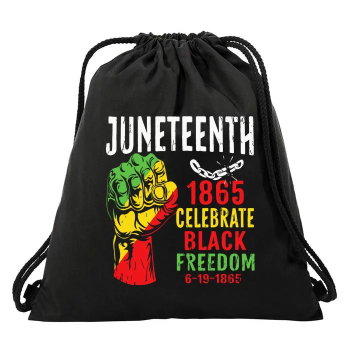 Juneteenth Celebrate Black Freedom Juneteenth African Drawstring Bag