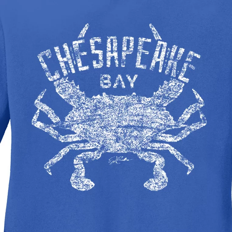 Jcombs: Chesapeake Bay Blue Crab Great Gift Ladies Long Sleeve Shirt