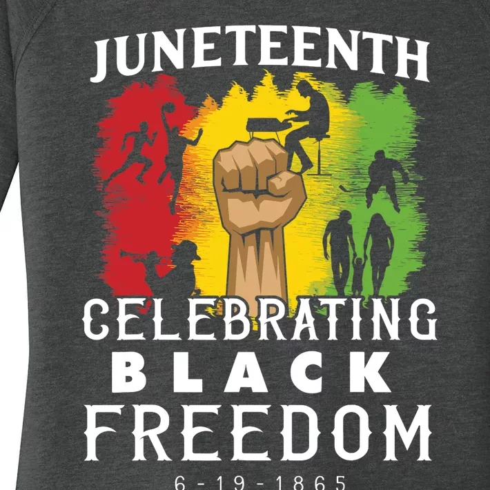 Juneteenth Celebrate Black Freedom Women's Perfect Tri Tunic Long Sleeve Shirt