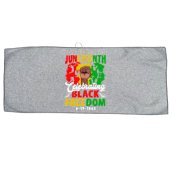 Juneteenth Celebrate Black Freedom Day Graphic Funny Gift Large Microfiber Waffle Golf Towel