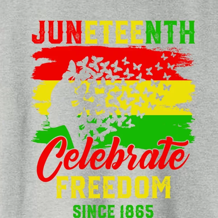 Juneteenth Celebrate Black History Black Power Black Gift Women's Crop Top Tee