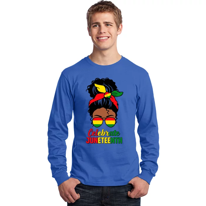 Juneteenth Celebrate Black History Indepedence Black Gift Long Sleeve Shirt