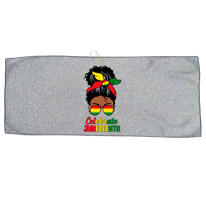 Juneteenth Celebrate Black History Indepedence Black Gift Large Microfiber Waffle Golf Towel