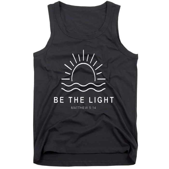 Jesus Christian Be The Light Faith Religious Tank Top