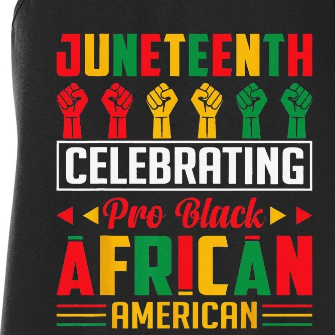 Juneteenth Celebrating Black Freedom 1865 African American Women's Racerback Tank