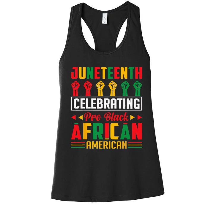 Juneteenth Celebrating Black Freedom 1865 African American Women's Racerback Tank