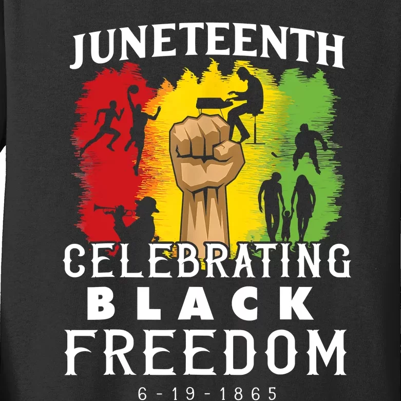 Juneteenth Celebrate Black Freedom 1865 June 19th Men Women Kids Long Sleeve Shirt