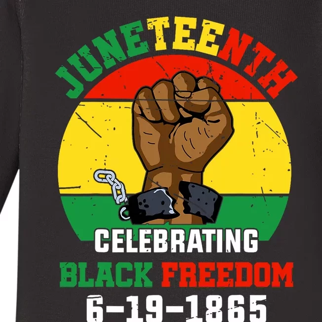 Juneteenth Celebrating Black Freedom 1865 African American Baby Long Sleeve Bodysuit