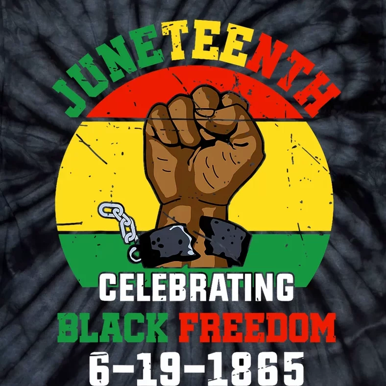 Juneteenth Celebrating Black Freedom 1865 African American Tie-Dye T-Shirt