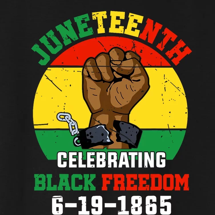 Juneteenth Celebrating Black Freedom 1865 African American Women's Crop Top Tee