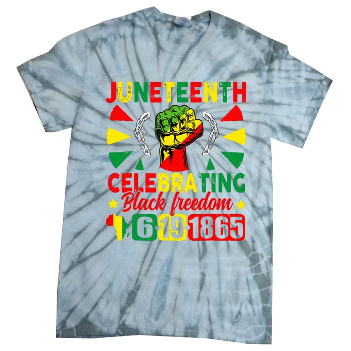 Juneteenth Celebrating Black Freedom 1865 Tie-Dye T-Shirt