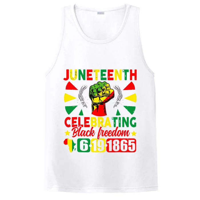 Juneteenth Celebrating Black Freedom 1865 Performance Tank