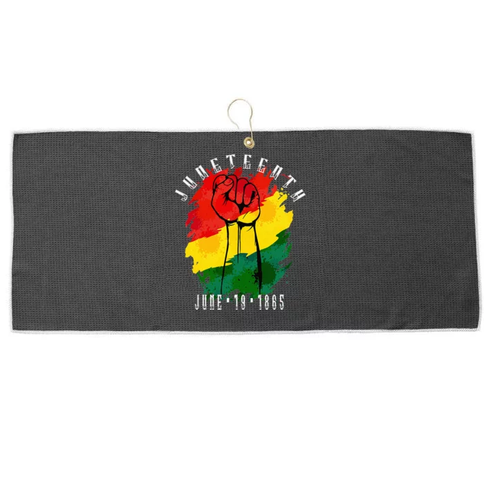 Juneteenth Celebrating Black Freedom Day June 19th 1865 Large Microfiber Waffle Golf Towel