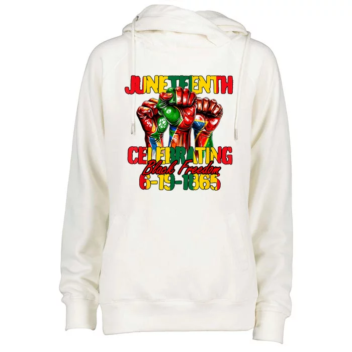 Juneteenth Celebrating Black Freedom 1865 African American Womens Funnel Neck Pullover Hood