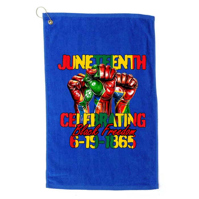 Juneteenth Celebrating Black Freedom 1865 African American Platinum Collection Golf Towel