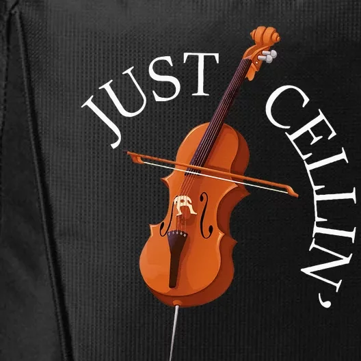 Just Cellin Cello Player Cellist Musician Classical Music City Backpack