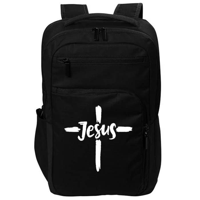 Jesus Cross Christianity Impact Tech Backpack