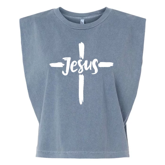 Jesus Cross Christianity Garment-Dyed Women's Muscle Tee