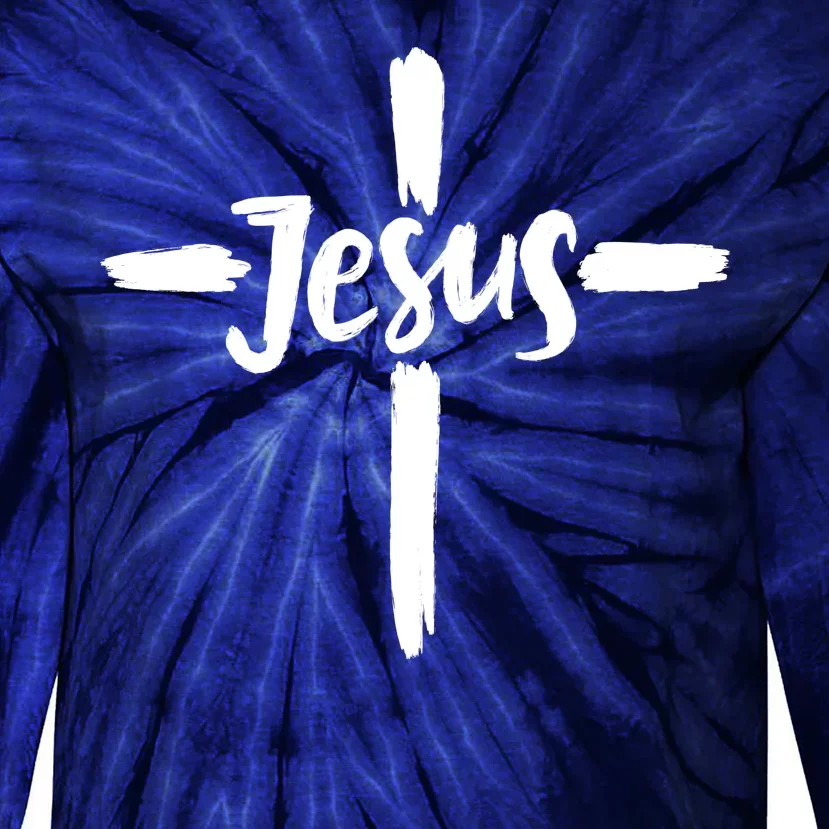 Jesus Cross Christianity Tie-Dye Long Sleeve Shirt