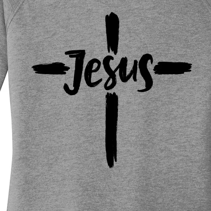 Jesus Cross Christianity Women's Perfect Tri Tunic Long Sleeve Shirt