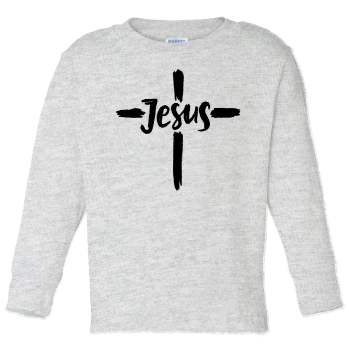 Jesus Cross Christianity Toddler Long Sleeve Shirt