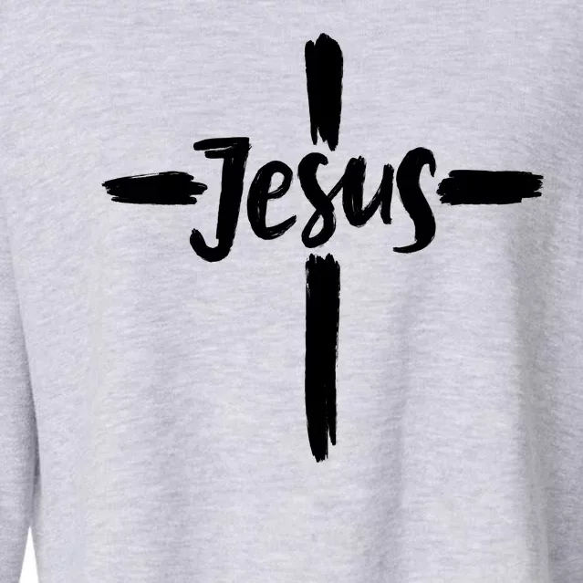 Jesus Cross Christianity Cropped Pullover Crew