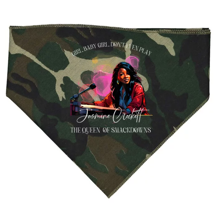 Jasmine Crockett Crockett Clapback Queen Of Smackdowns USA-Made Doggie Bandana