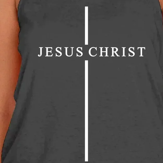 Jesus Christ Cross Christian Women's Knotted Racerback Tank