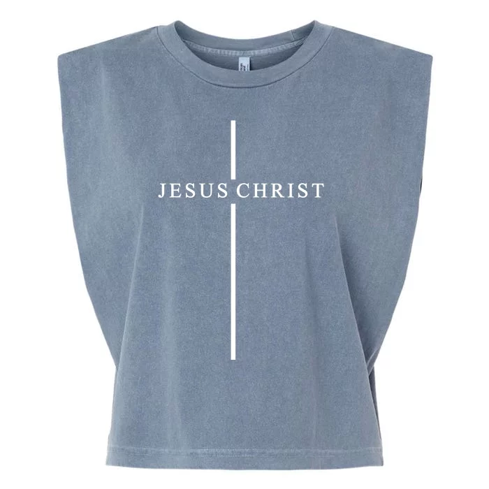 Jesus Christ Cross Christian Garment-Dyed Women's Muscle Tee