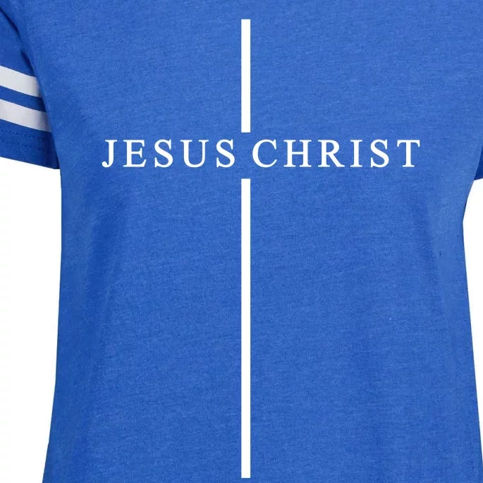 Jesus Christ Cross Christian Enza Ladies Jersey Football T-Shirt