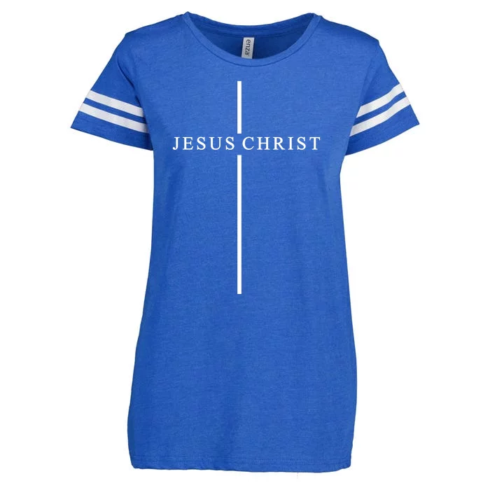 Jesus Christ Cross Christian Enza Ladies Jersey Football T-Shirt