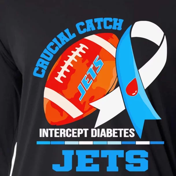 Jets Crucial Catch Intercept Diabetes Cooling Performance Long Sleeve Crew